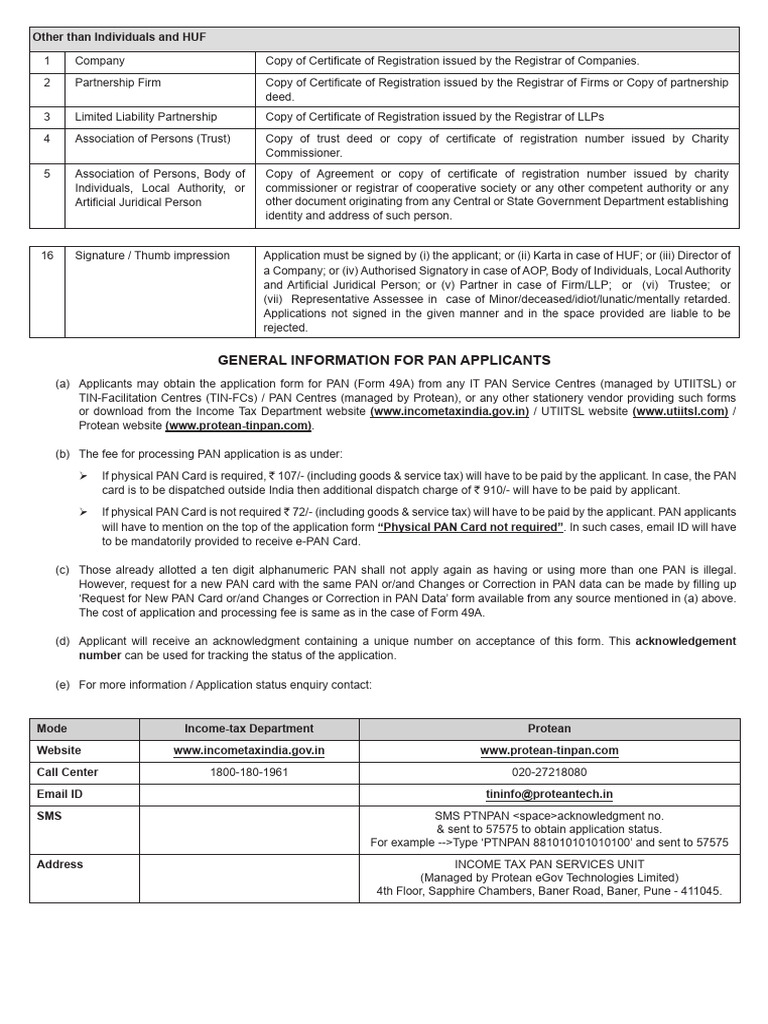 PAN Application Process for Entities | PDF | Private Law | Government ...