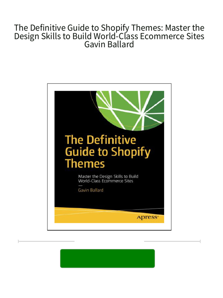 PDF The Definitive Guide to Shopify Themes Master the Design Skills to