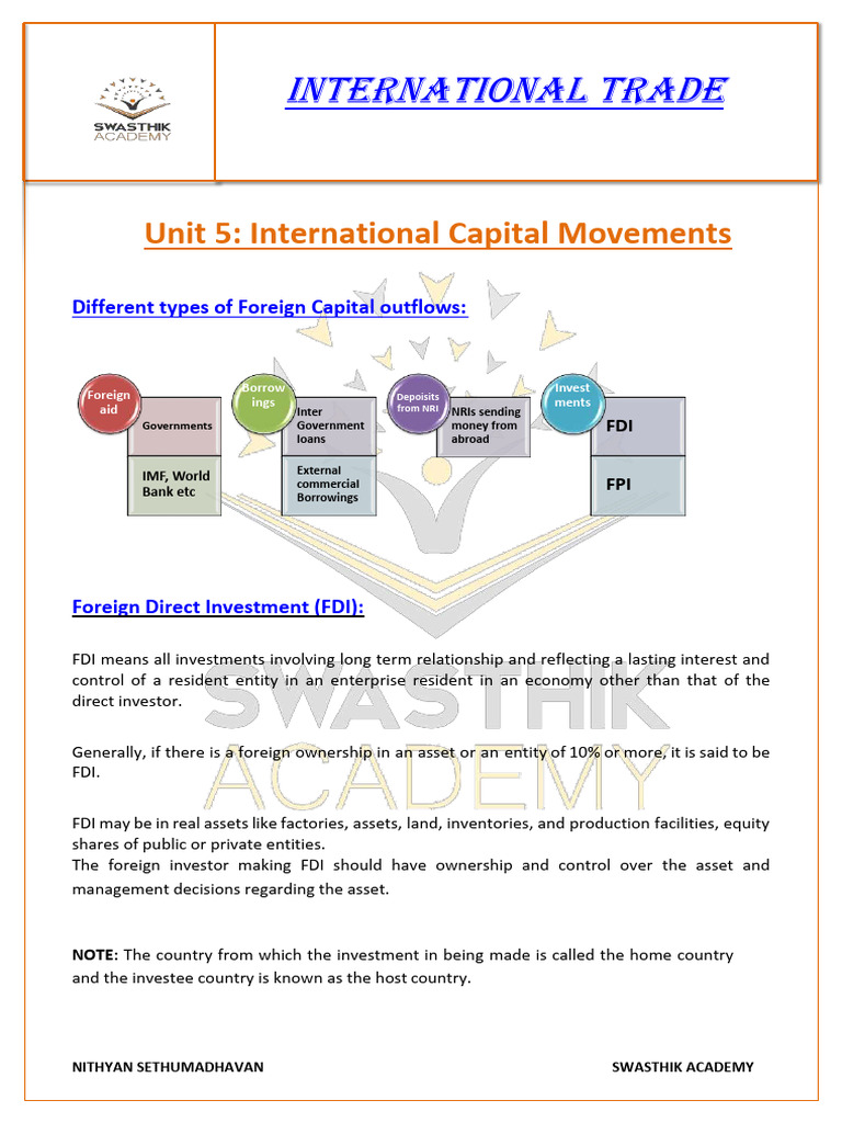 (1627072010) Chapter 4 Unit 5 | PDF | Foreign Direct Investment | Economies
