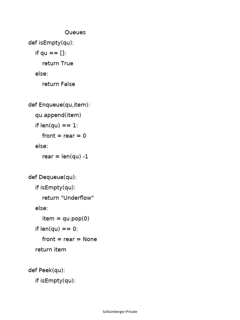 Queue Operations in Python Code | PDF