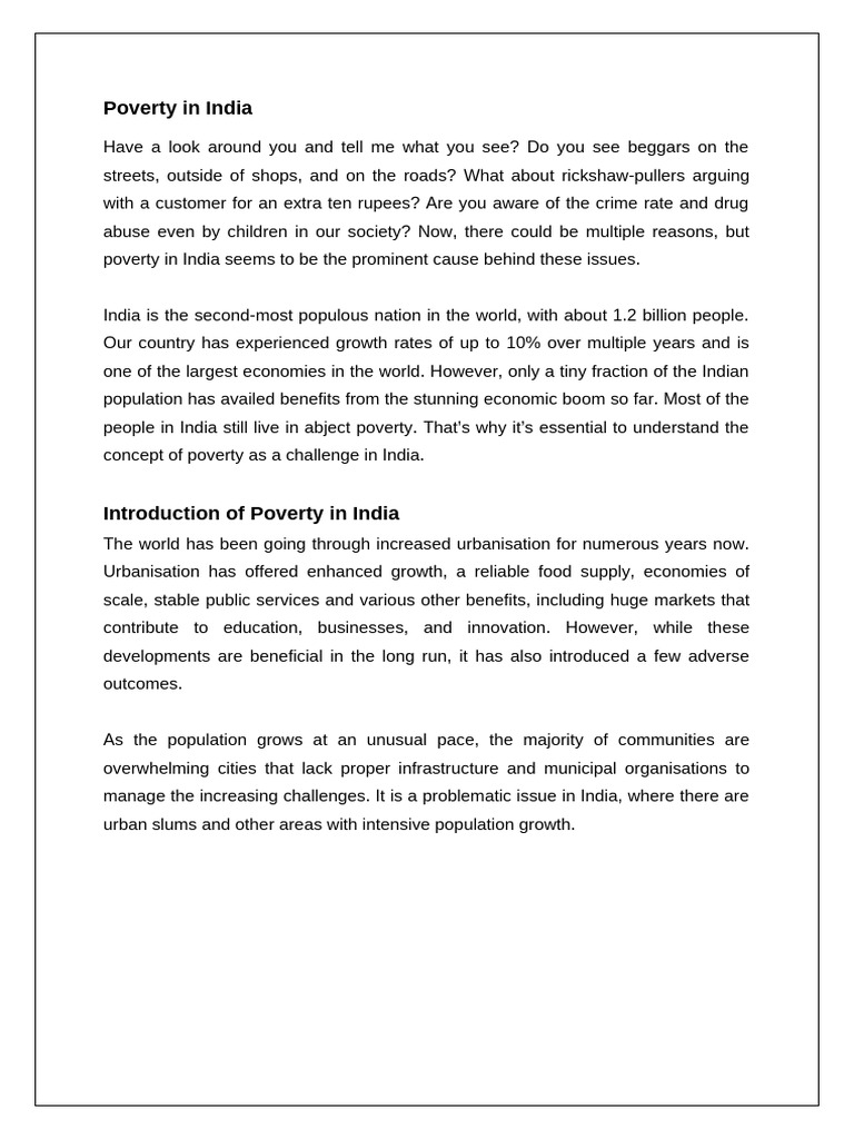 Understanding Poverty in India | PDF | Poverty | Poverty & Homelessness