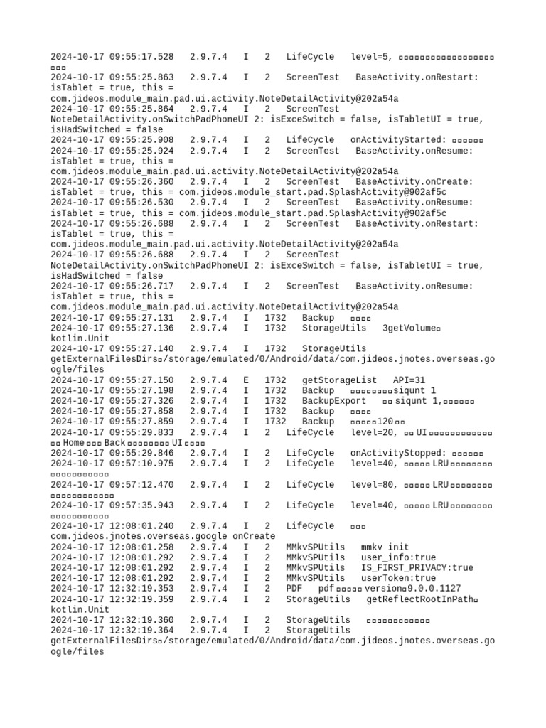 App Lifecycle and Backup Log Analysis | PDF | Backup | Data