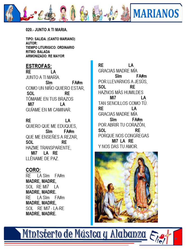 Junto a Ti María: Letra y Acordes PDF | PDF
