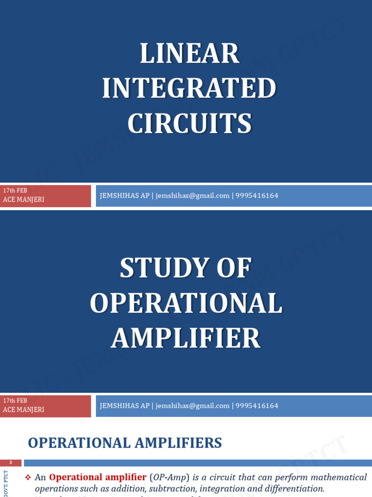 Lic Mod 1 | PDF | Amplifier | Operational Amplifier