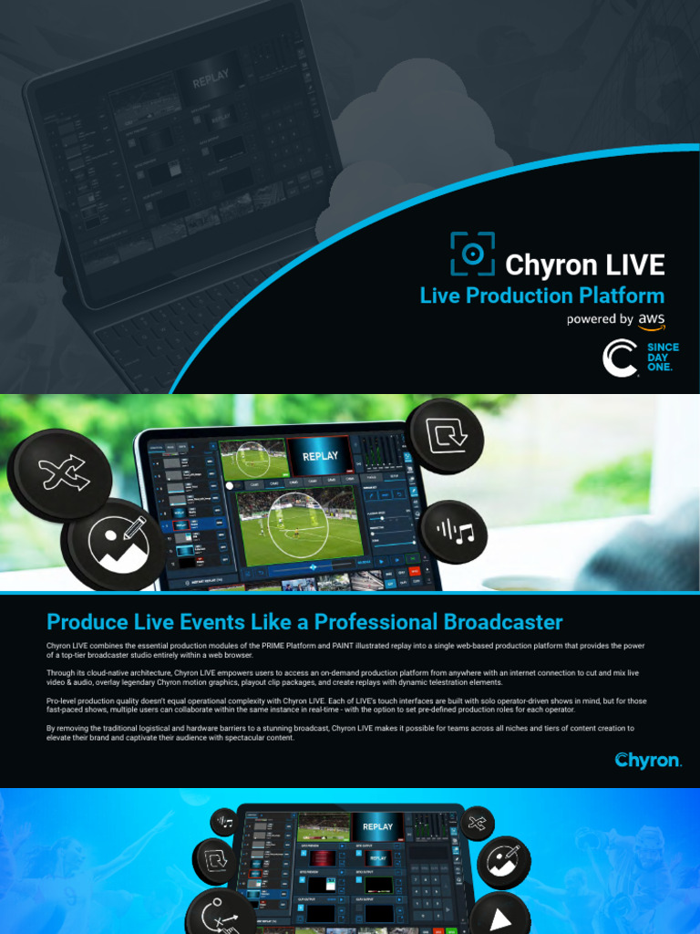 Chyron LIVE: Cloud-Based Production Tool | PDF | Streaming Media | Video