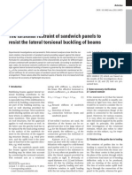 The Torsional Restraint of Sandwich Panels To