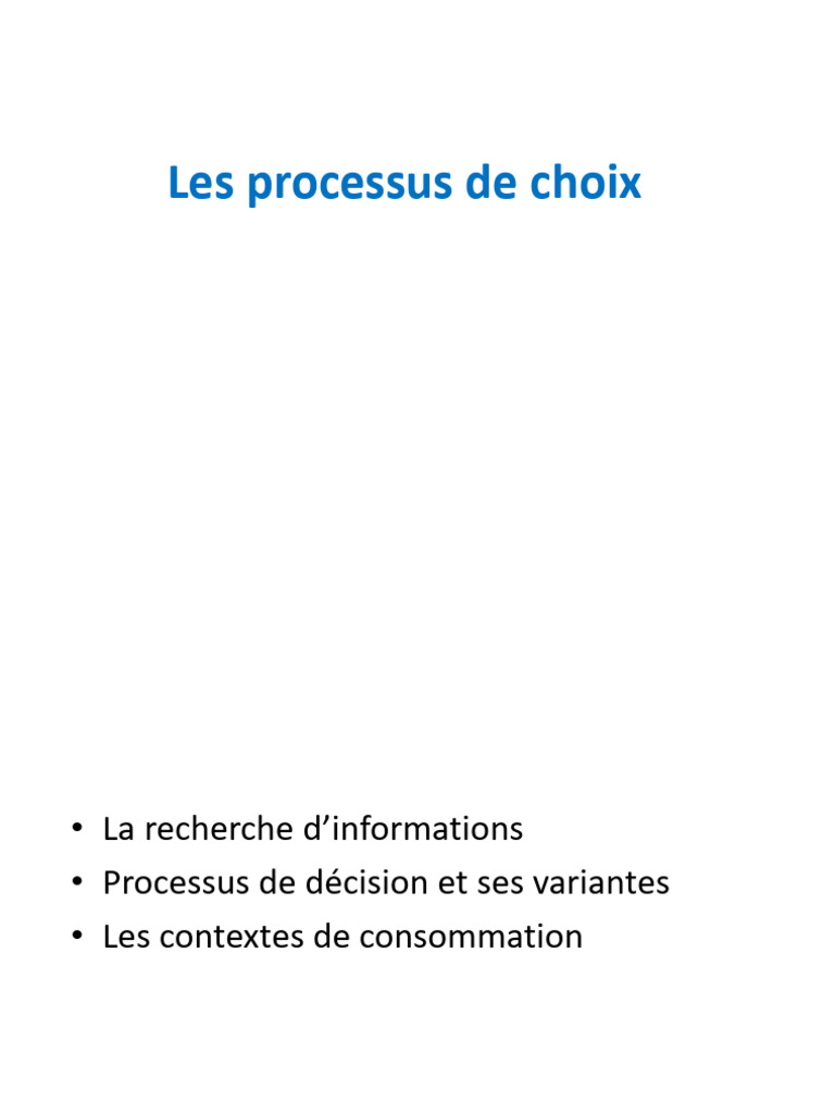 Processus de décision d'achat et influences | PDF | Émotions ...