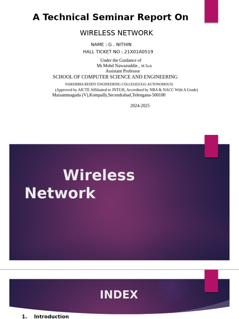 Wireless Network (Autosaved) | PDF | Computer Network | Wireless Network