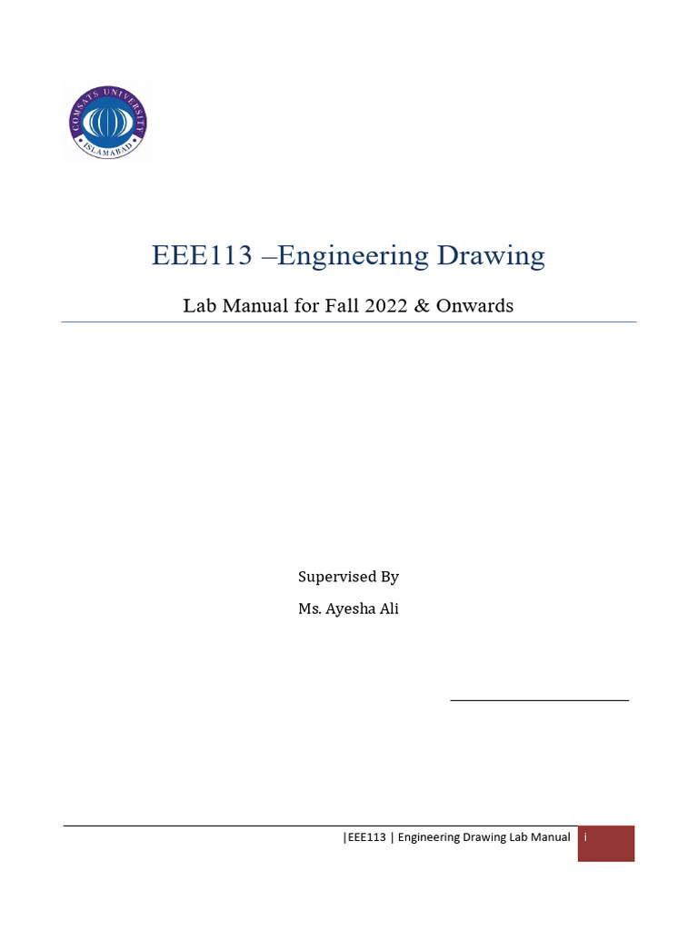 Engineering Drawing Lab Manual Sp2024 PDF
