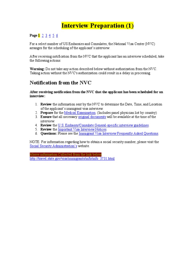 Interview Preparation | PDF | Travel Visa | Vaccines