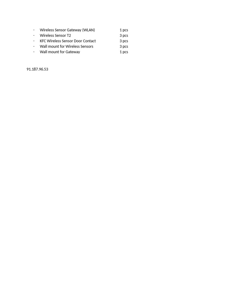 Wireless Sensor Gateway Components | PDF