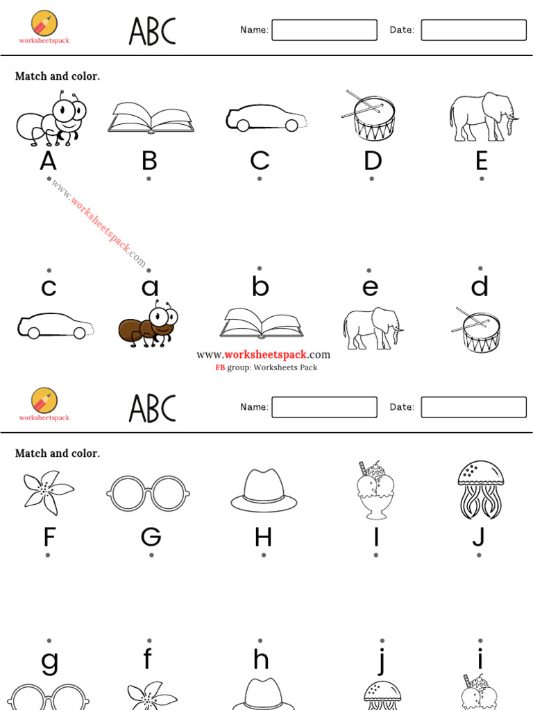 Matching-upper-and-lowercase-letters-worksheets-pdf | PDF