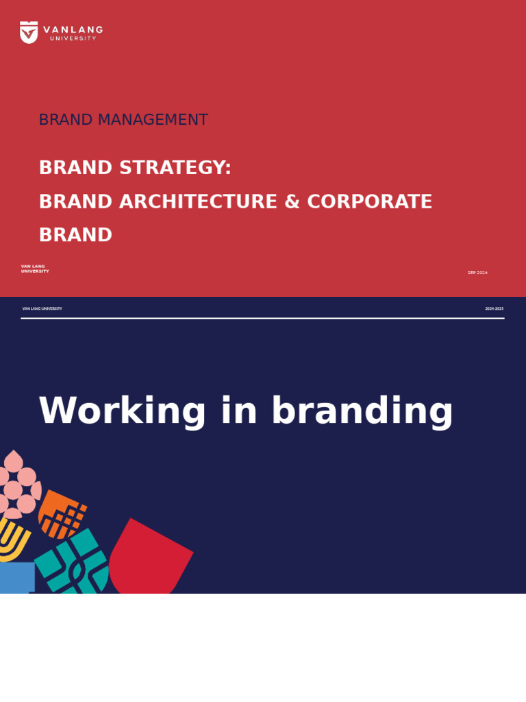 Lecture 2 Brand Strategy Brand Architecture Corporate Brand 1
