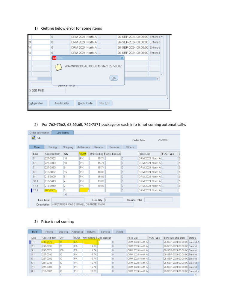 Morocco Order Entry Errors | PDF | Computers