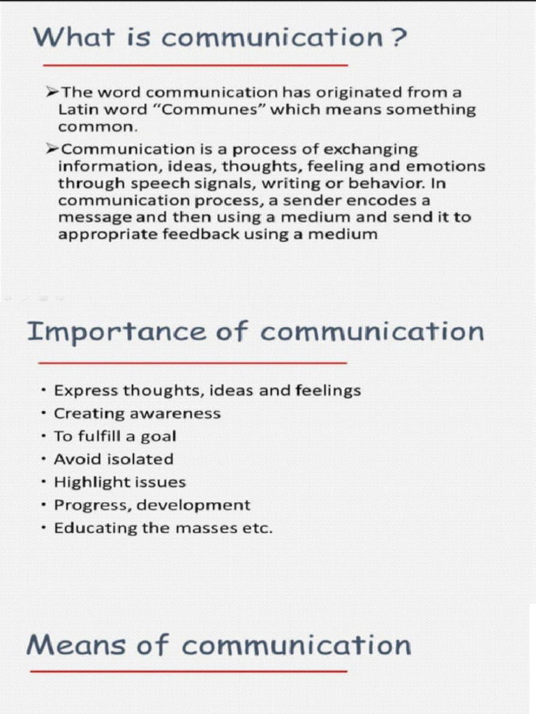 Communication PERLS | PDF