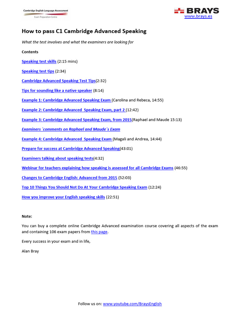Ebook Advanced Speaking | PDF