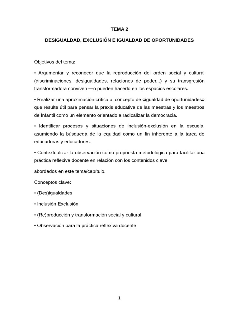 Desigualdad y Oportunidades en Educación | PDF | Desigualdad social ...