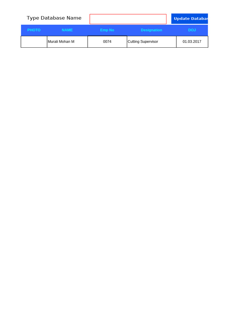 Id Card Database Excel Pdf