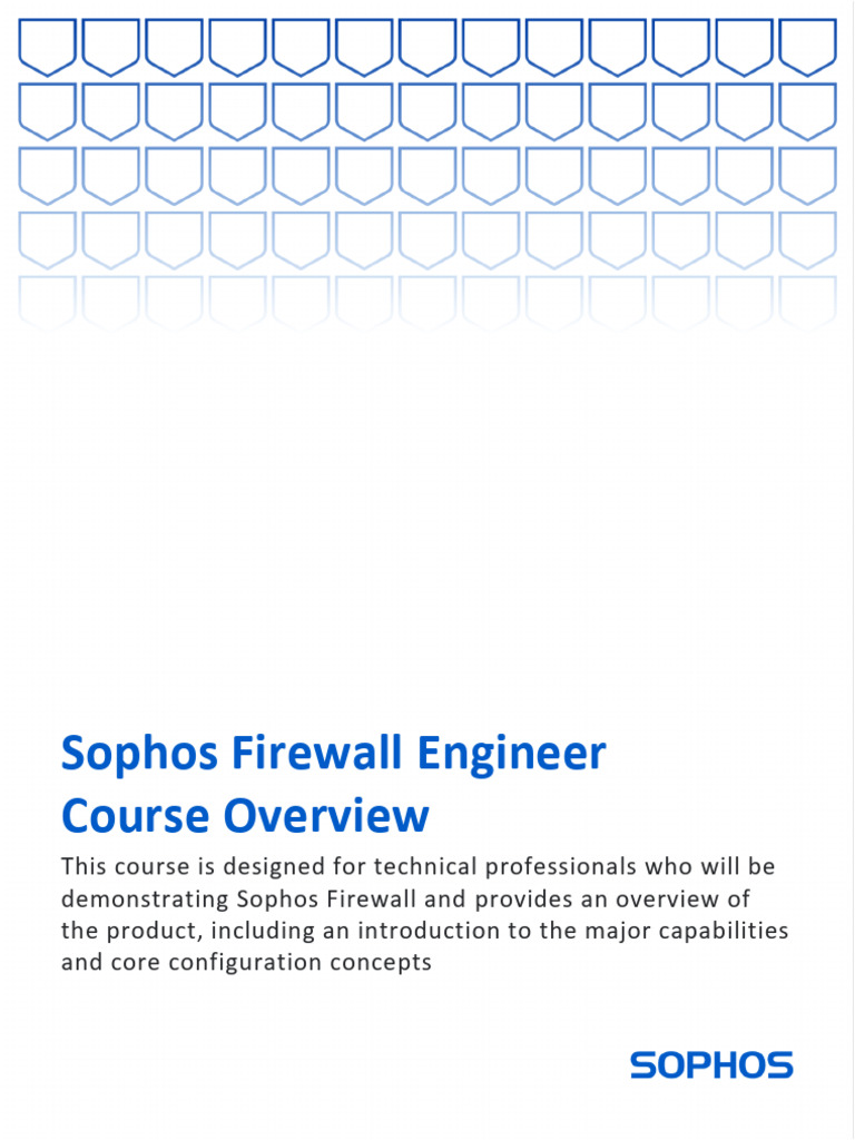 EO80 20.0v1 Sophos Firewall Engineer Course Overview | PDF | Transport ...