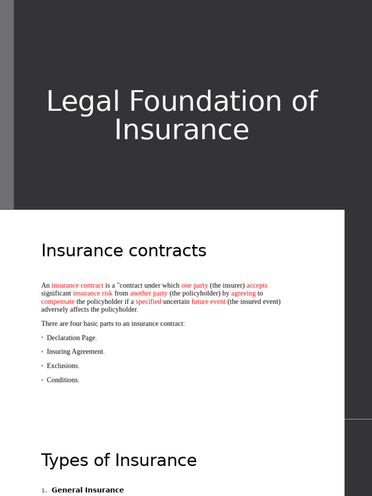 Overview of Insurance Contracts | PDF | Financial Markets | Insurance