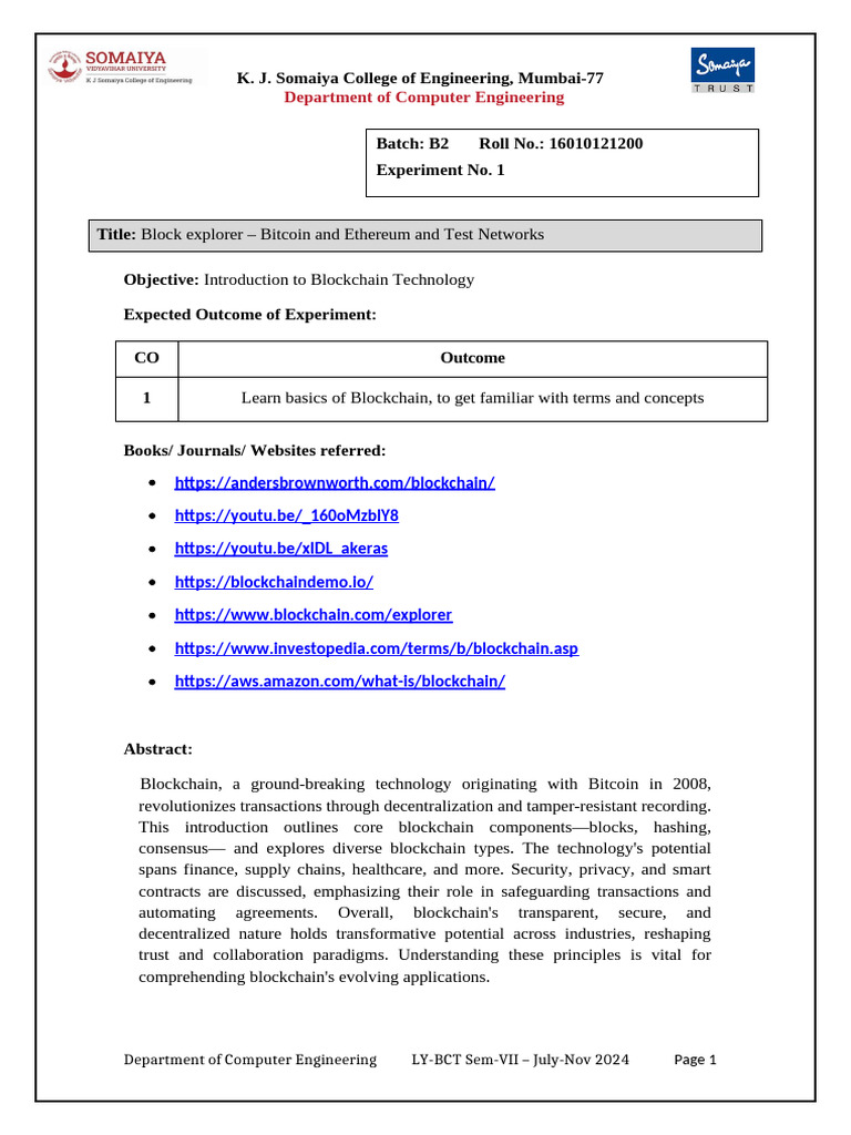 Introduction to Blockchain Technology | PDF | Computing