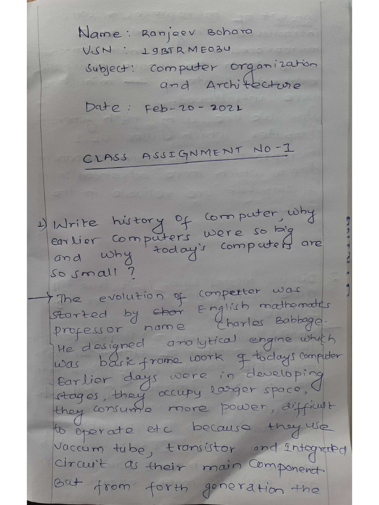 COA Assignment 1 | PDF