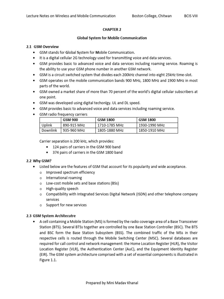 Global Systems For Mobile Communications | PDF | Telecommunications