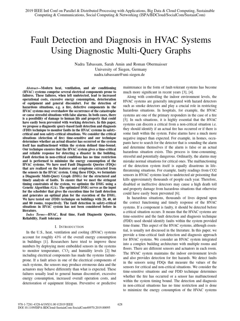 HVAC Fault Detection with Multi-Query Graphs | PDF | Fault Tolerance ...