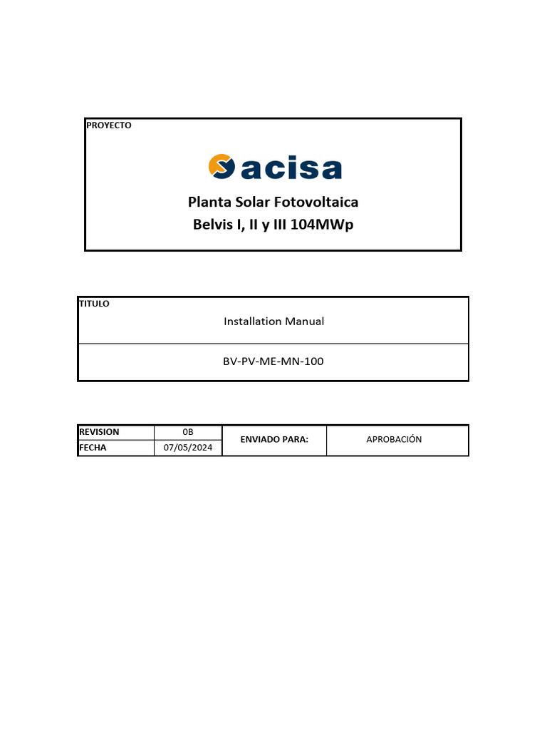 BV PV ME MN 100 01 Installation Manual | PDF | Mechanical Engineering