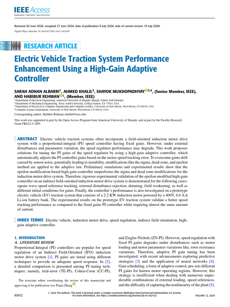 Electric Vehicle Traction System Performance Enhancement Using A High ...