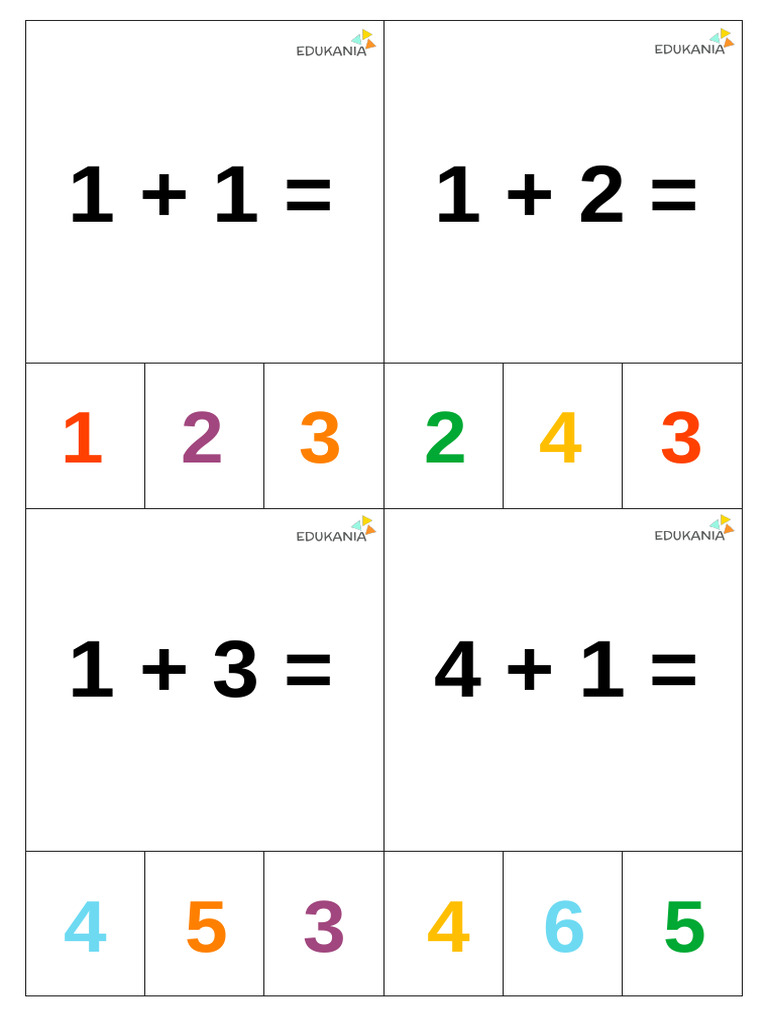 Addition CLIP CARDS Carte À Pince Addition Math | PDF
