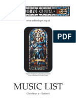 Music list, Jan.-May 2012