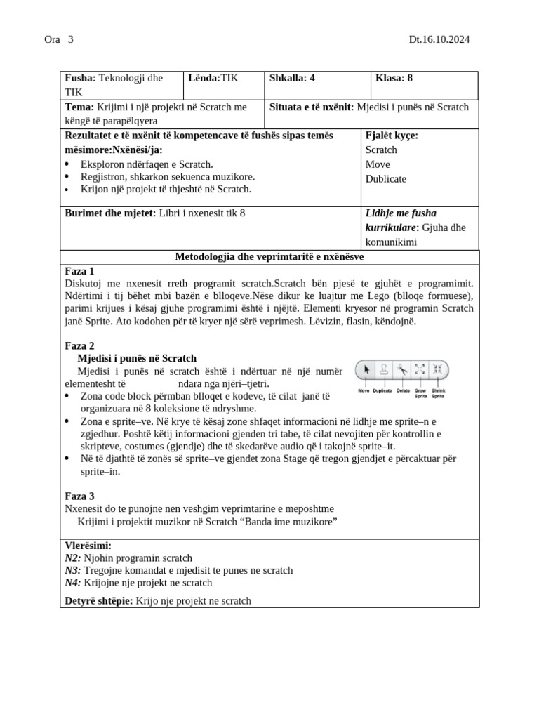 Krijimi I Një Projekti Në Scratch (Tik 8) | PDF