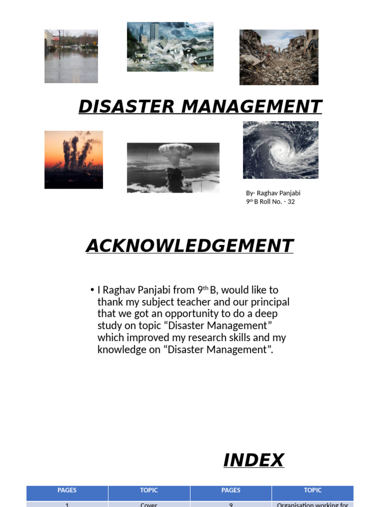 Disaster Management Overview and Insights | PDF | Climate Change ...