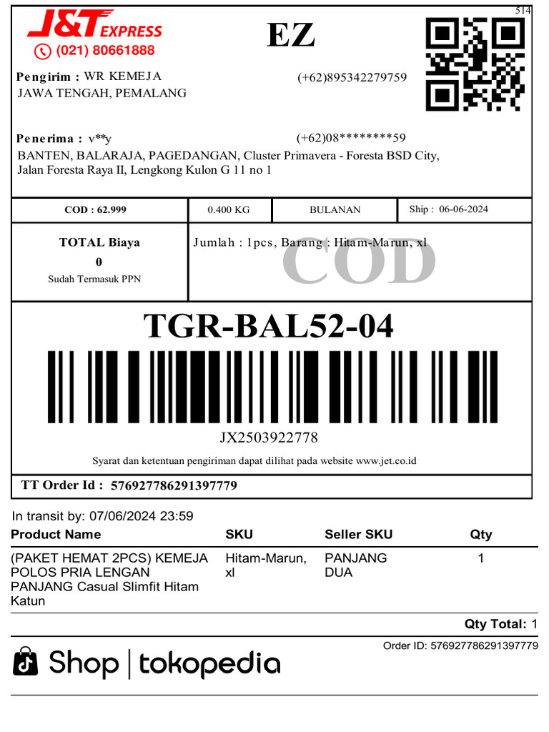06-06 - 16-23-10 - Shipping Label+packing List | PDF