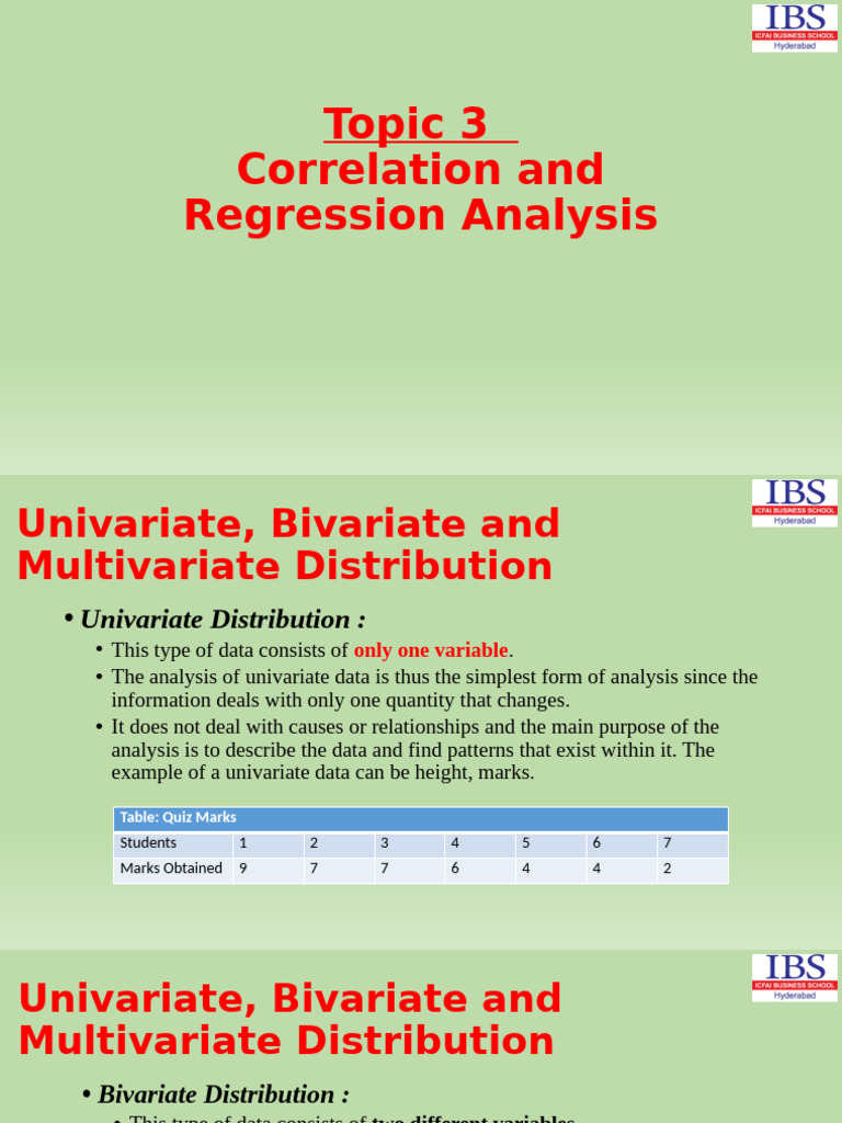 Correlation and Regression Analysis | PDF | Dependent And Independent ...