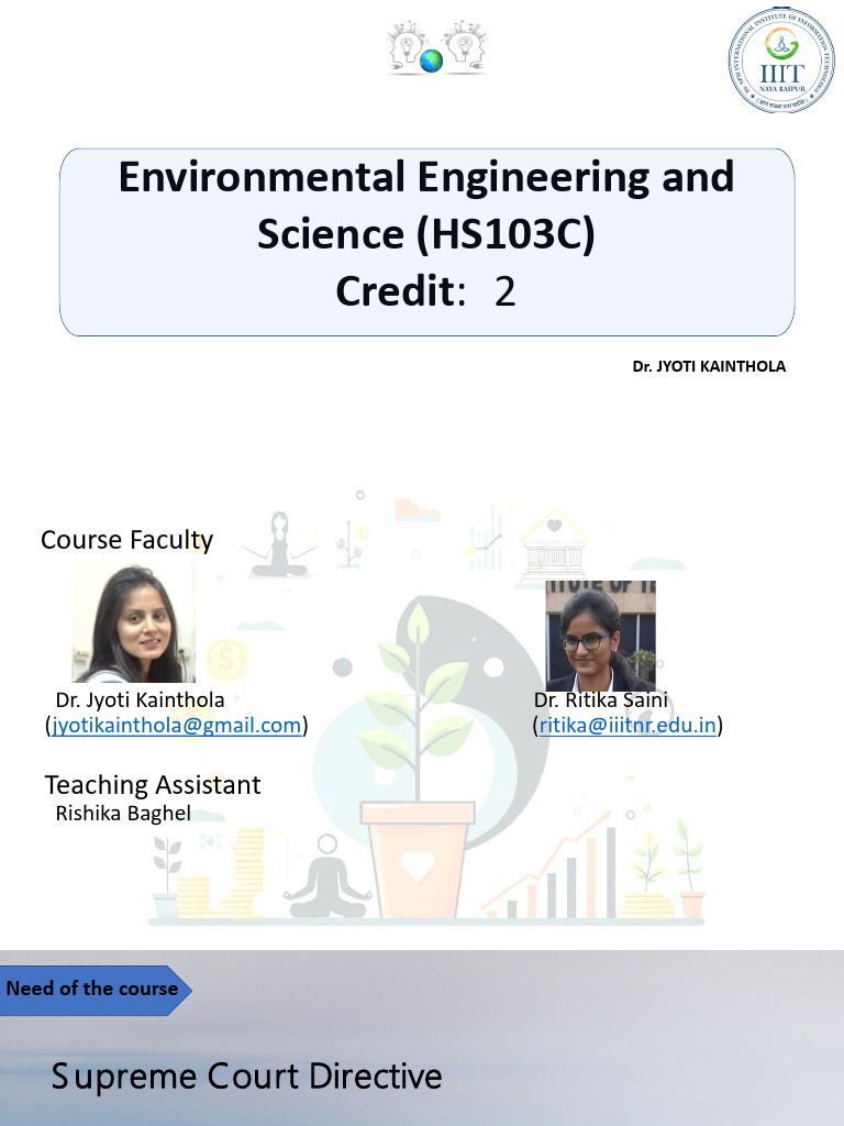 Environmental Engineering Course Overview | PDF | Biodiversity | Ecosystem