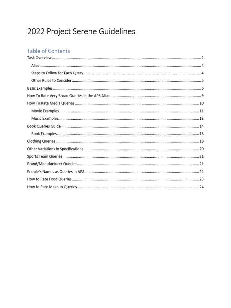 2022 Project Serene Guidelines | PDF | Bestseller | Books