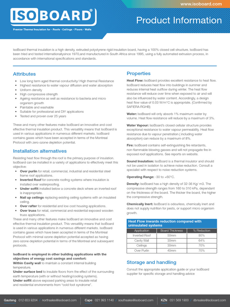 IsoBoard A4 ProductInfo - 2021 03 26 | PDF | Building Insulation ...