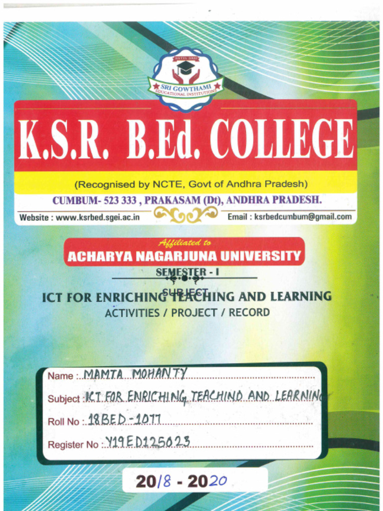 B.Ed 1St Sem (ICT) | PDF