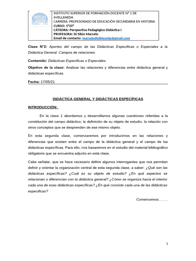 Clase 2 | PDF | Maestros | Enseñando