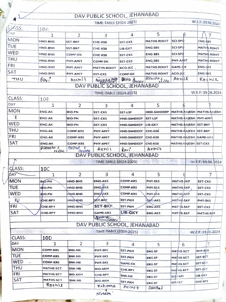 Teacher Day Student Roster | PDF