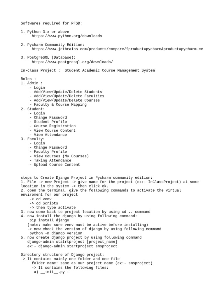PFSD Software and Project Setup Guide | PDF | Computer File | Directory ...