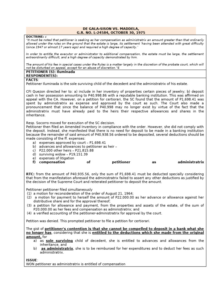 De gala sison vs maddela pdf probate public law