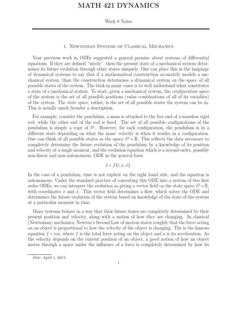 421 Week 8 | PDF | Force | Velocity