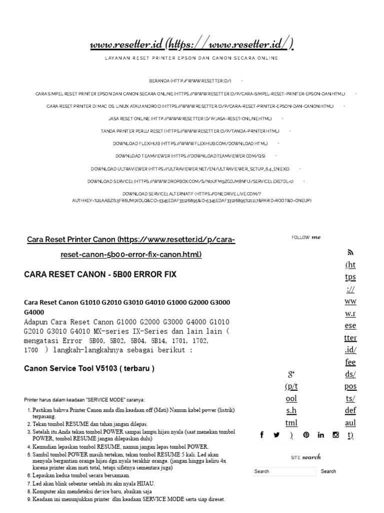 Cara reset printer canon g1010 g3000 pdf