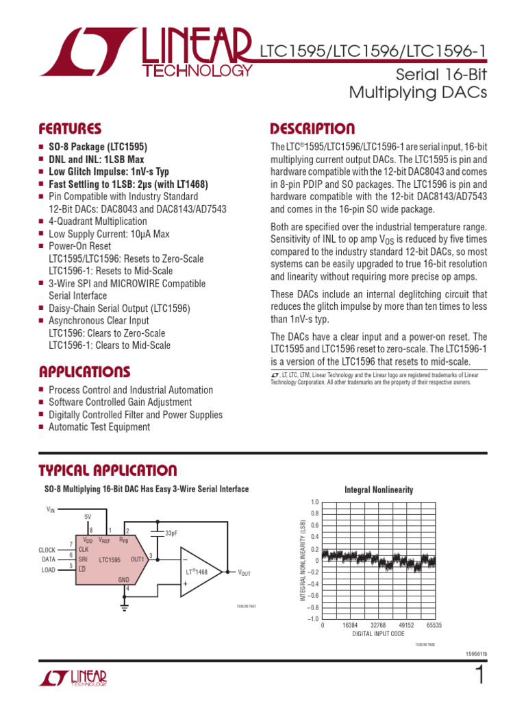 1596 | PDF | Operational Amplifier | Amplifier