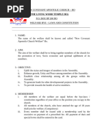 Church Constitution Sample | PDF | Baptists | Christian Church