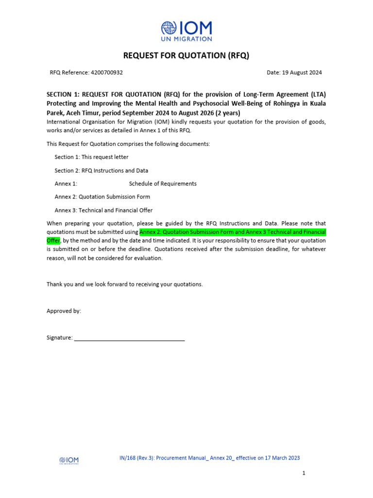 Section 2 - RFQ Instructions and Data | PDF | Indemnity | Breach Of ...