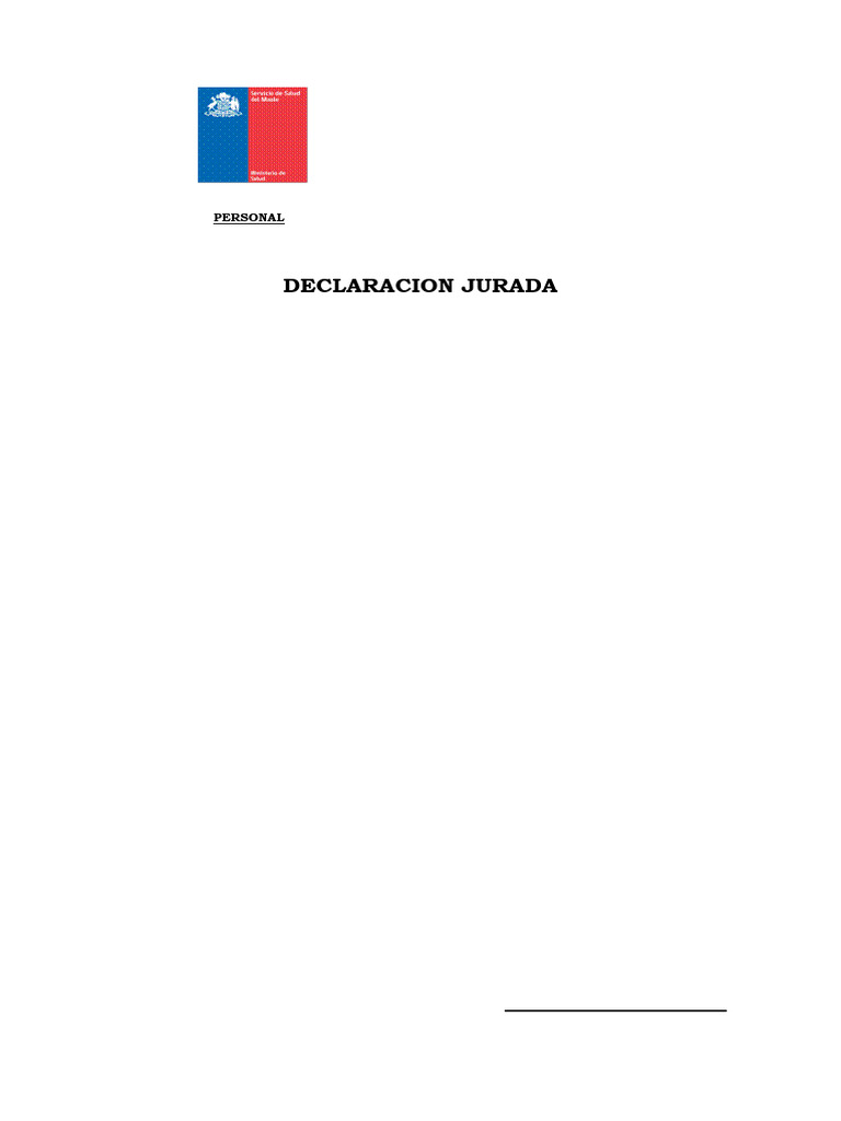 Declaración Jurada de Personal Público | PDF